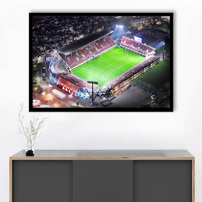 Hanazono Rugby Stadium, Stadium Canvas, Sport Art, Gift for him, Framed Art Print Wall Decor, Picture Framed