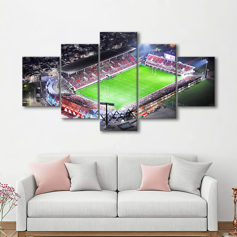 Hanazono Rugby Stadium, Stadium Canvas, Sport Art, Gift for him, 5 Panel, Large Canvas, Canvas Print Wall Art
