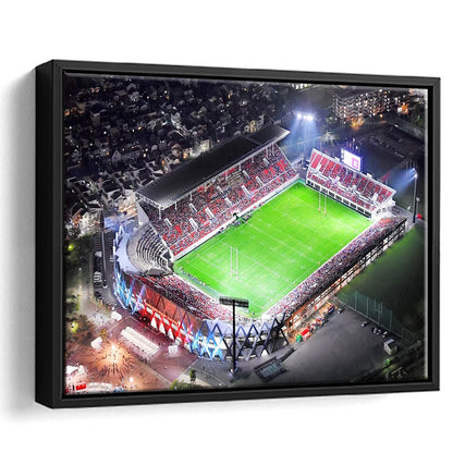 Hanazono Rugby Stadium, Stadium Canvas, Sport Art, Framed Canvas Print Wall Art, Floating Frame