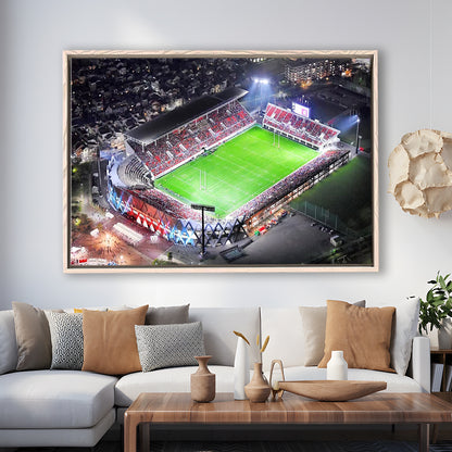 Hanazono Rugby Stadium, Stadium Canvas, Sport Art, Framed Canvas Print Wall Art, Floating Frame