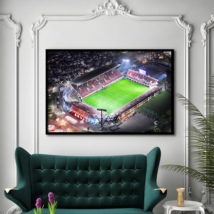 Hanazono Rugby Stadium, Stadium Canvas, Sport Art, Gift for him, Framed Art Print Wall Decor, Picture Framed