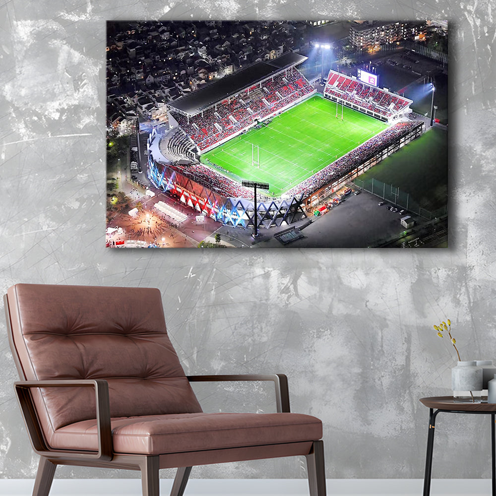 Hanazono Rugby Stadium, Stadium Canvas, Sport Art, Gift for him, Man Cave Decor, Art Print, Canvas Print Wall Art