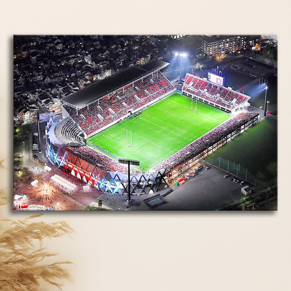 Hanazono Rugby Stadium, Stadium Canvas, Sport Art, Gift for him, Man Cave Decor, Art Print, Canvas Print Wall Art