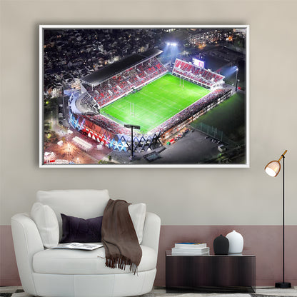 Hanazono Rugby Stadium, Stadium Canvas, Sport Art, Framed Canvas Print Wall Art, Floating Frame