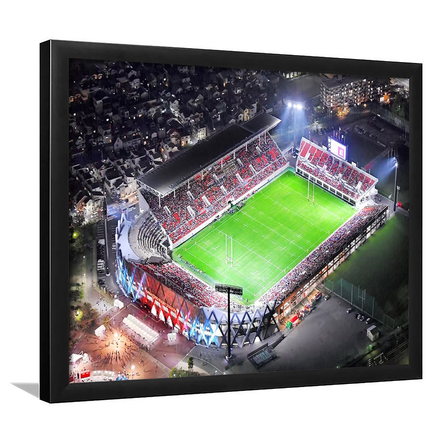 Hanazono Rugby Stadium, Stadium Canvas, Sport Art, Gift for him, Framed Art Print Wall Decor, Picture Framed