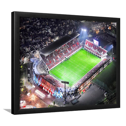Hanazono Rugby Stadium, Stadium Canvas, Sport Art, Gift for him, Framed Art Print Wall Decor, Picture Framed