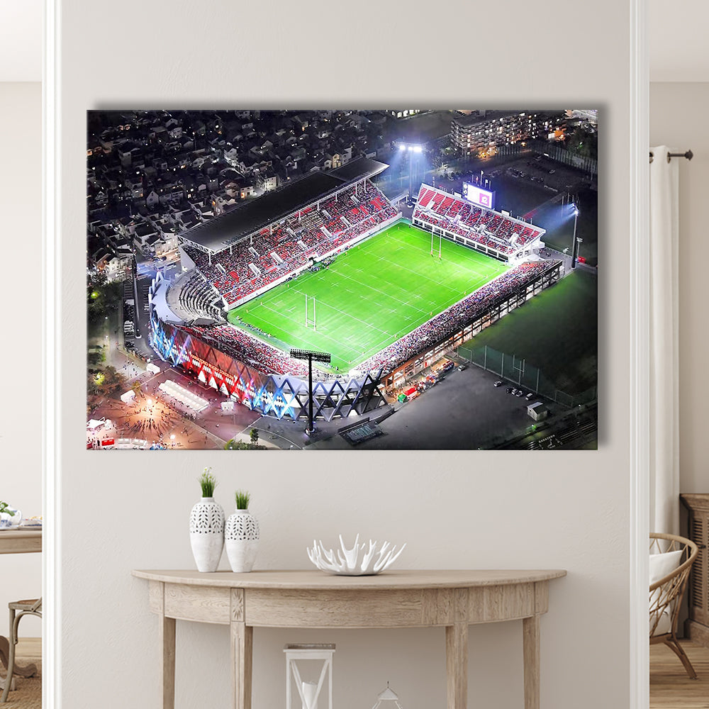 Hanazono Rugby Stadium, Stadium Canvas, Sport Art, Gift for him, Man Cave Decor, Art Print, Canvas Print Wall Art