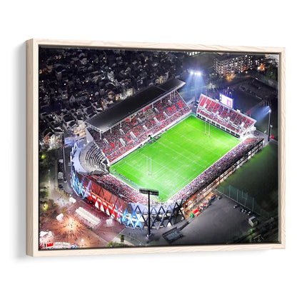 Hanazono Rugby Stadium, Stadium Canvas, Sport Art, Framed Canvas Print Wall Art, Floating Frame