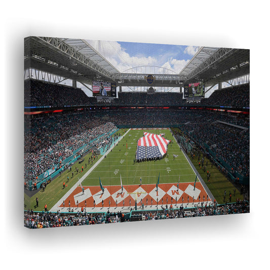 Hard Rock Stadium, Stadium Canvas, Sport Art, Gift for him, Man Cave Decor, Art Print, Canvas Print Wall Art