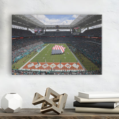Hard Rock Stadium, Stadium Canvas, Sport Art, Gift for him, Man Cave Decor, Art Print, Canvas Print Wall Art
