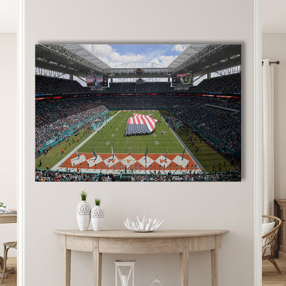 Hard Rock Stadium, Stadium Canvas, Sport Art, Gift for him, Man Cave Decor, Art Print, Canvas Print Wall Art