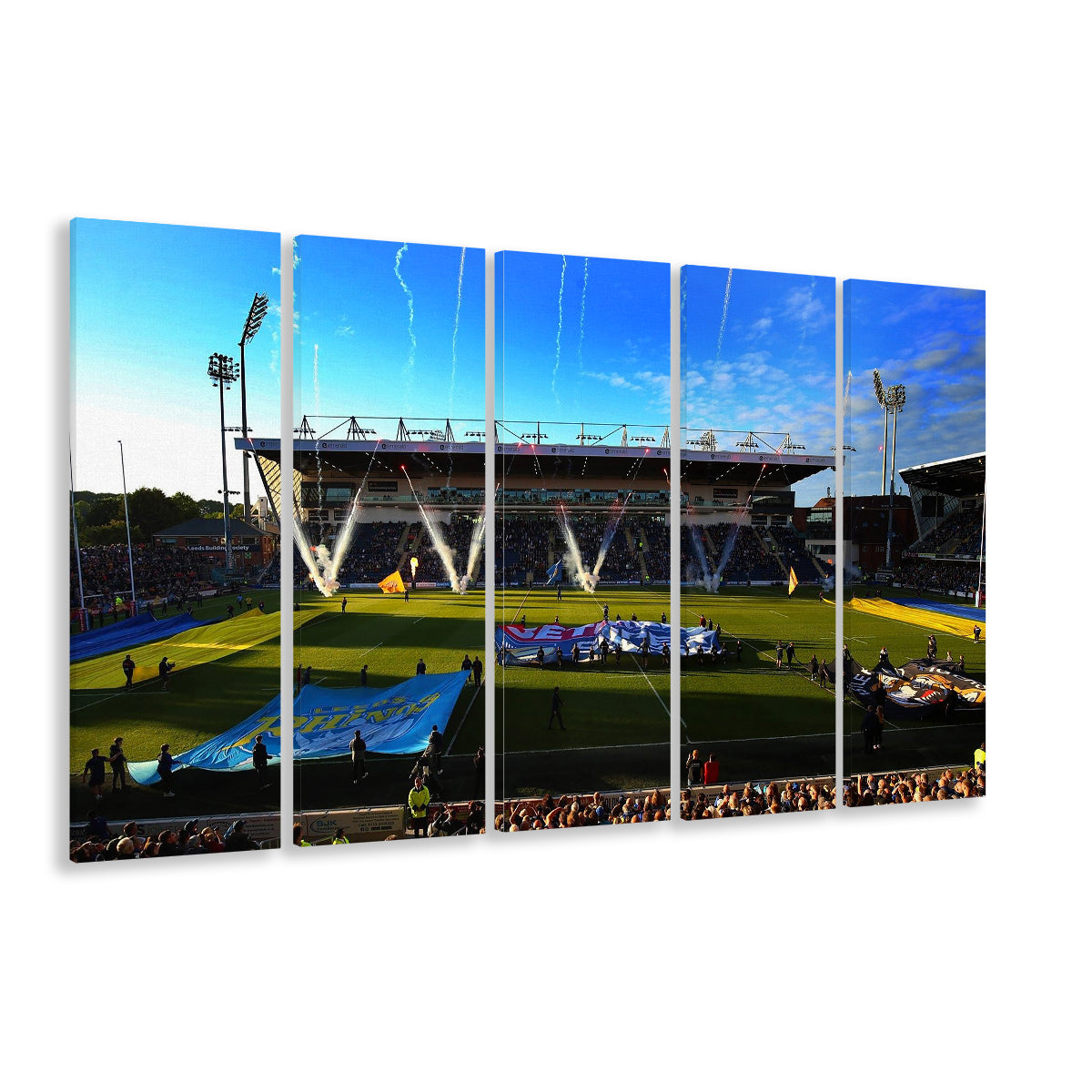 Headingley Stadium, Stadium Canvas, Sport Art, 5 Panel B, Extra Large Canvas, Canvas Print Wall Art