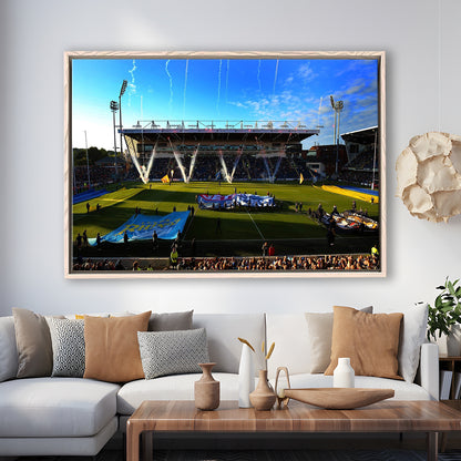 Headingley Stadium, Stadium Canvas, Sport Art, Framed Canvas Print Wall Art, Floating Frame
