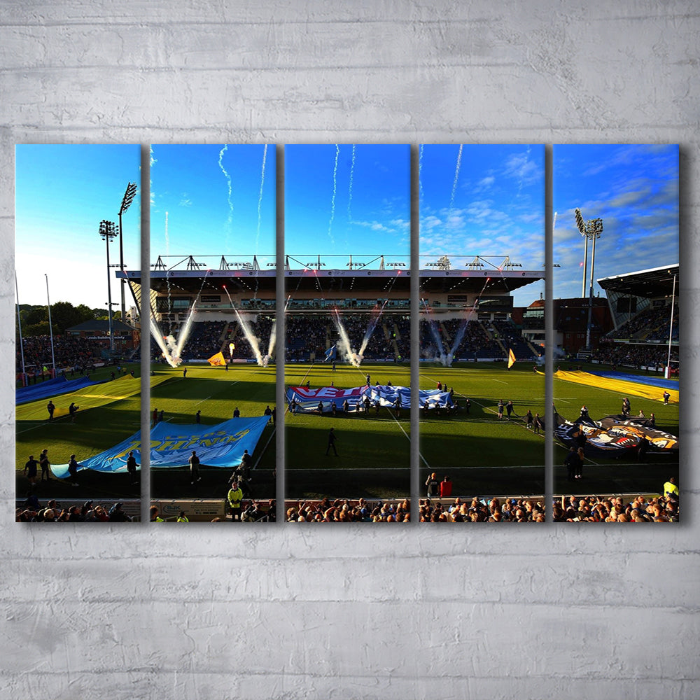 Headingley Stadium, Stadium Canvas, Sport Art, 5 Panel B, Extra Large Canvas, Canvas Print Wall Art