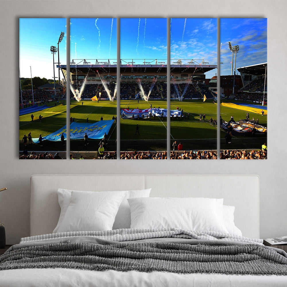 Headingley Stadium, Stadium Canvas, Sport Art, 5 Panel B, Extra Large Canvas, Canvas Print Wall Art