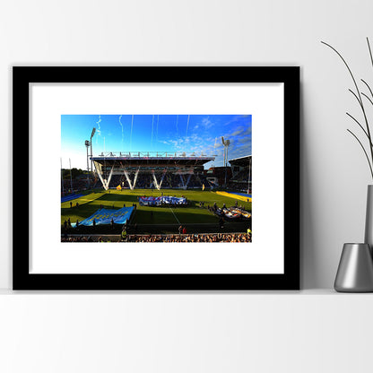Headingley Stadium, Stadium Canvas, Sport Art, Gift for him, White Border Framed Art Print Wall Decor