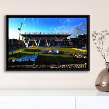 Headingley Stadium, Stadium Canvas, Sport Art, Framed Canvas Print Wall Art, Floating Frame