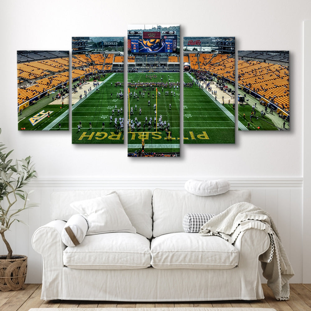 Heinz Field Pitters burgh Panthers, Stadium Canvas, Sport Art, Gift for him, 5 Panel, Large Canvas, Canvas Print Wall Art