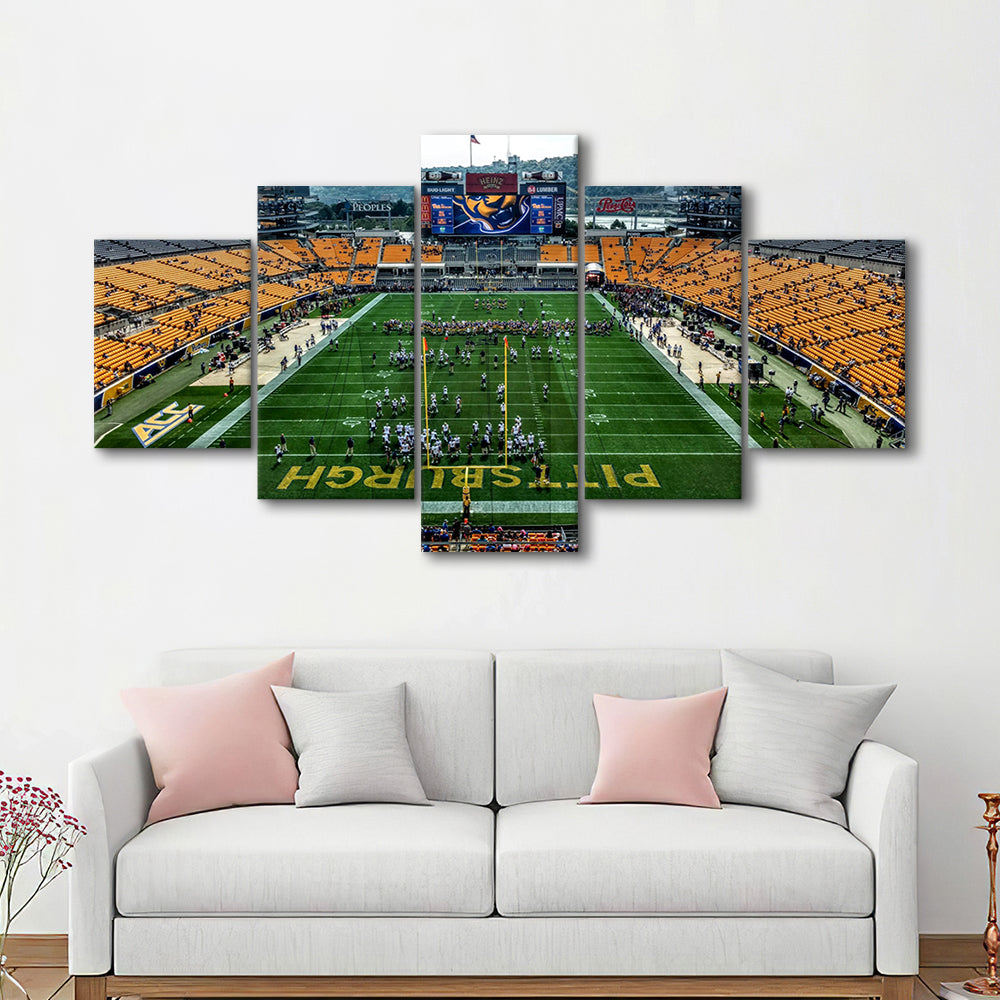 Heinz Field Pitters burgh Panthers, Stadium Canvas, Sport Art, Gift for him, 5 Panel, Large Canvas, Canvas Print Wall Art
