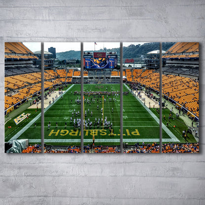 Heinz Field Pitters burgh Panthers, Stadium Canvas, Sport Art, 5 Panel B, Extra Large Canvas, Canvas Print Wall Art