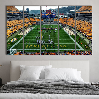Heinz Field Pitters burgh Panthers, Stadium Canvas, Sport Art, 5 Panel B, Extra Large Canvas, Canvas Print Wall Art