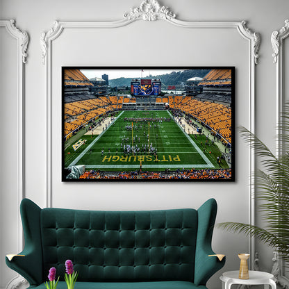 Heinz Field Pitters burgh Panthers, Stadium Canvas, Sport Art, Gift for him, Framed Art Print Wall Decor, Picture Framed