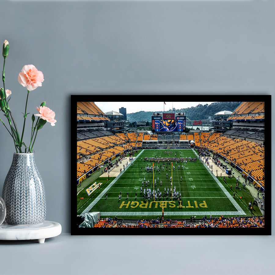 Heinz Field Pitters burgh Panthers, Stadium Canvas, Sport Art, Gift for him, Framed Art Print Wall Decor, Picture Framed