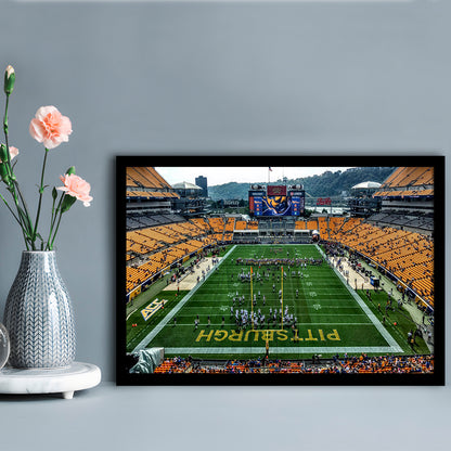 Heinz Field Pitters burgh Panthers, Stadium Canvas, Sport Art, Gift for him, Framed Art Print Wall Decor, Picture Framed