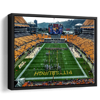 Heinz Field Pitters burgh Panthers, Stadium Canvas, Sport Art, Framed Canvas Print Wall Art, Floating Frame