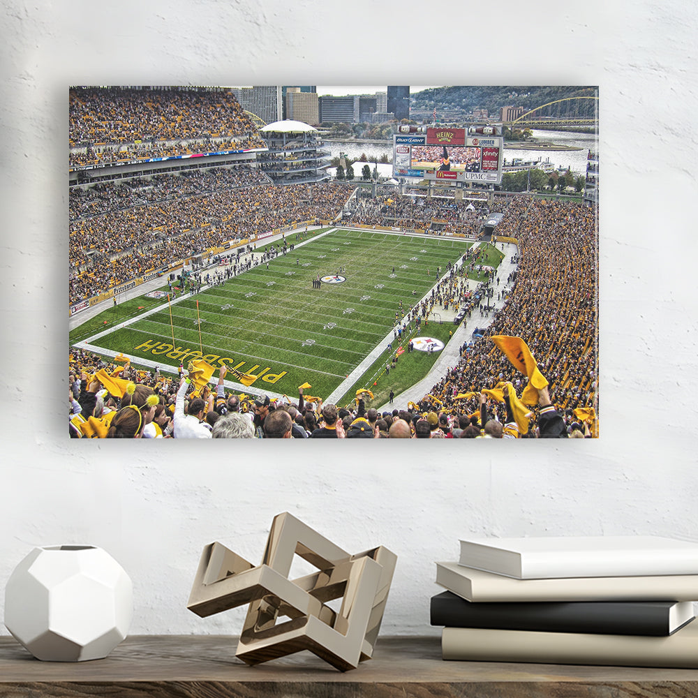 Heinz Field Pittsburgh Stadium, Stadium Canvas, Sport Art, Gift for him, Man Cave Decor, Art Print, Canvas Print Wall Art