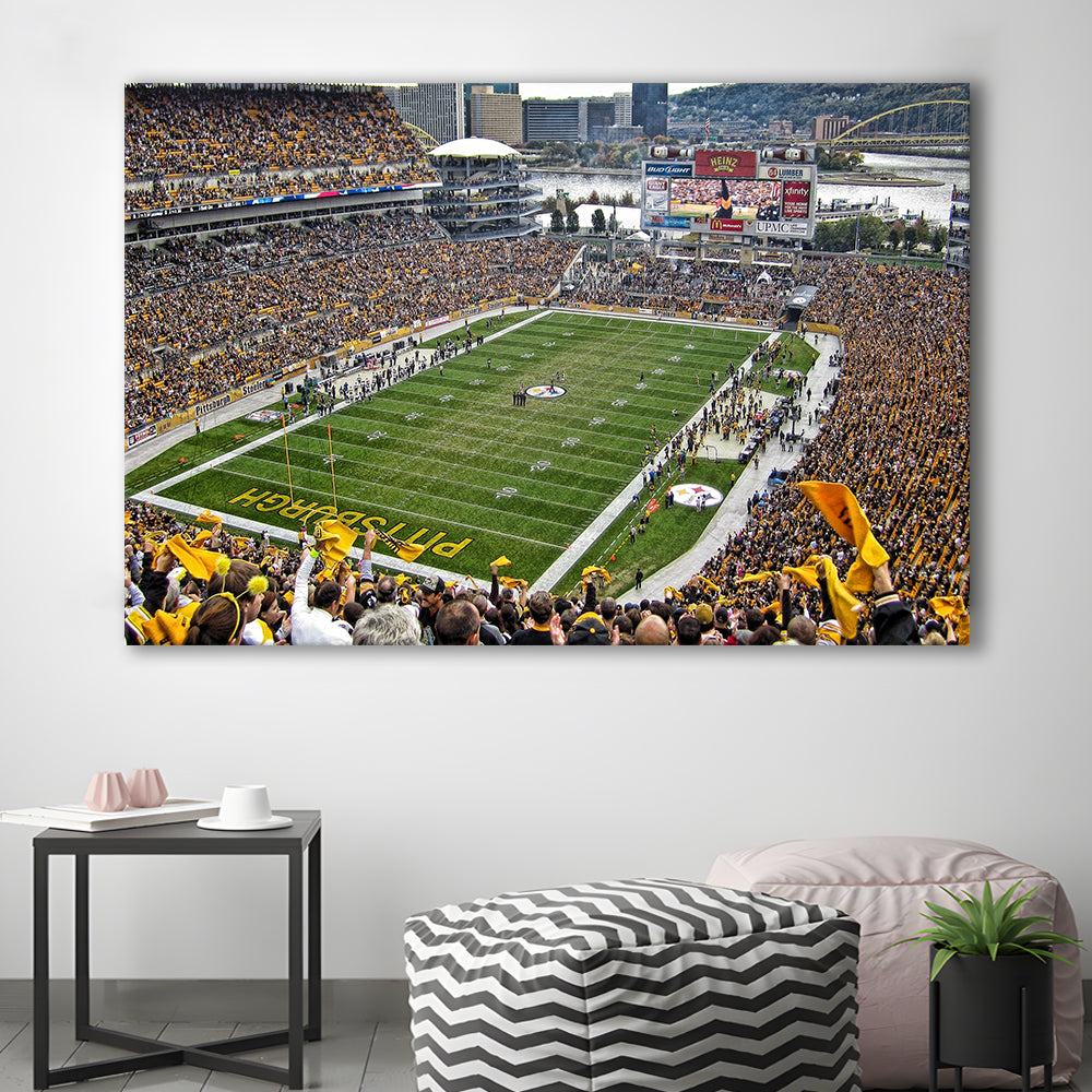 Heinz Field Pittsburgh Stadium, Stadium Canvas, Sport Art, Gift for him, Man Cave Decor, Art Print, Canvas Print Wall Art