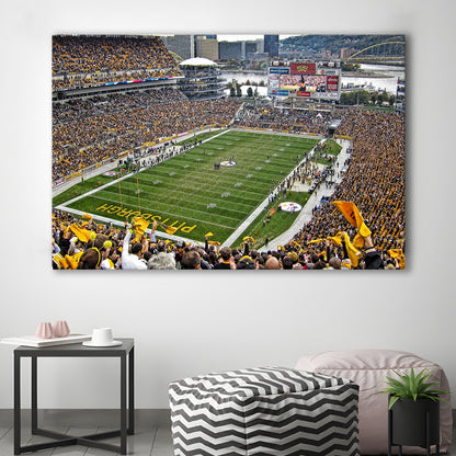 Heinz Field Pittsburgh Stadium, Stadium Canvas, Sport Art, Gift for him, Man Cave Decor, Art Print, Canvas Print Wall Art