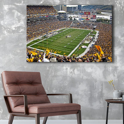Heinz Field Pittsburgh Stadium, Stadium Canvas, Sport Art, Gift for him, Man Cave Decor, Art Print, Canvas Print Wall Art