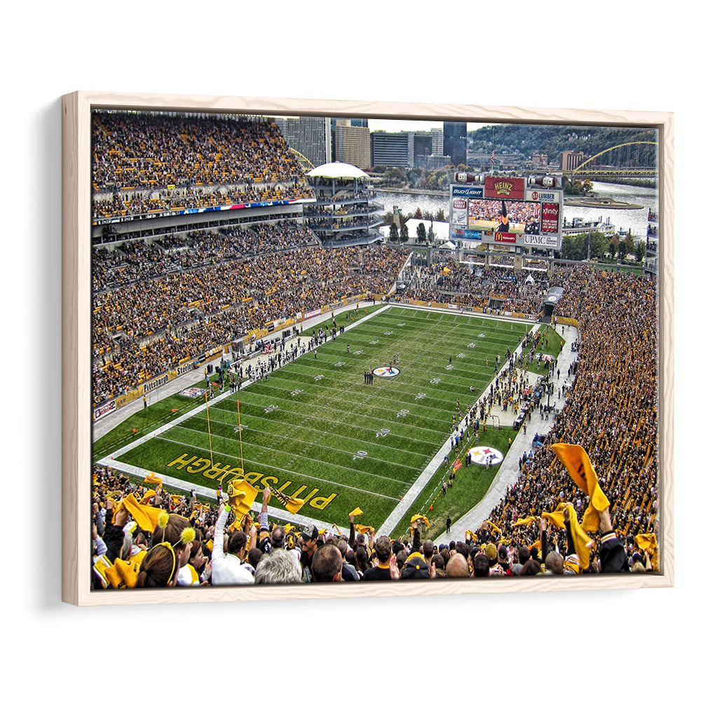 Heinz Field Pittsburgh Stadium, Stadium Canvas, Sport Art, Framed Canvas Print Wall Art, Floating Frame