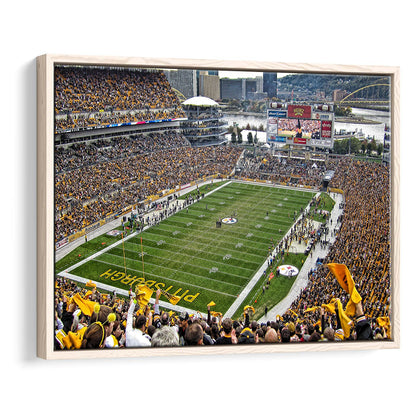 Heinz Field Pittsburgh Stadium, Stadium Canvas, Sport Art, Framed Canvas Print Wall Art, Floating Frame