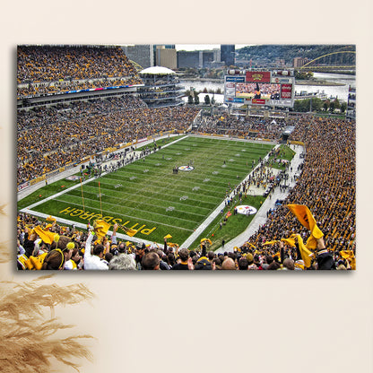 Heinz Field Pittsburgh Stadium, Stadium Canvas, Sport Art, Gift for him, Man Cave Decor, Art Print, Canvas Print Wall Art