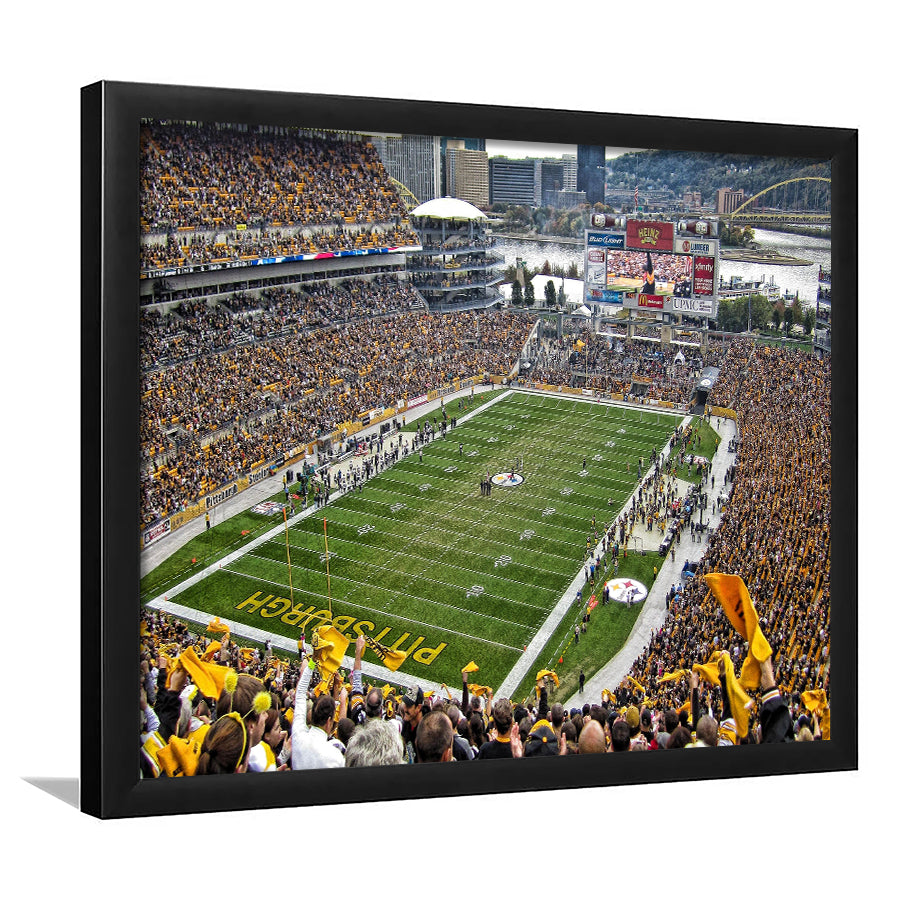 Heinz Field Pittsburgh Stadium, Stadium Canvas, Sport Art, Gift for him, Framed Art Print Wall Decor, Picture Framed