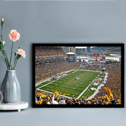 Heinz Field Pittsburgh Stadium, Stadium Canvas, Sport Art, Gift for him, Framed Art Print Wall Decor, Picture Framed