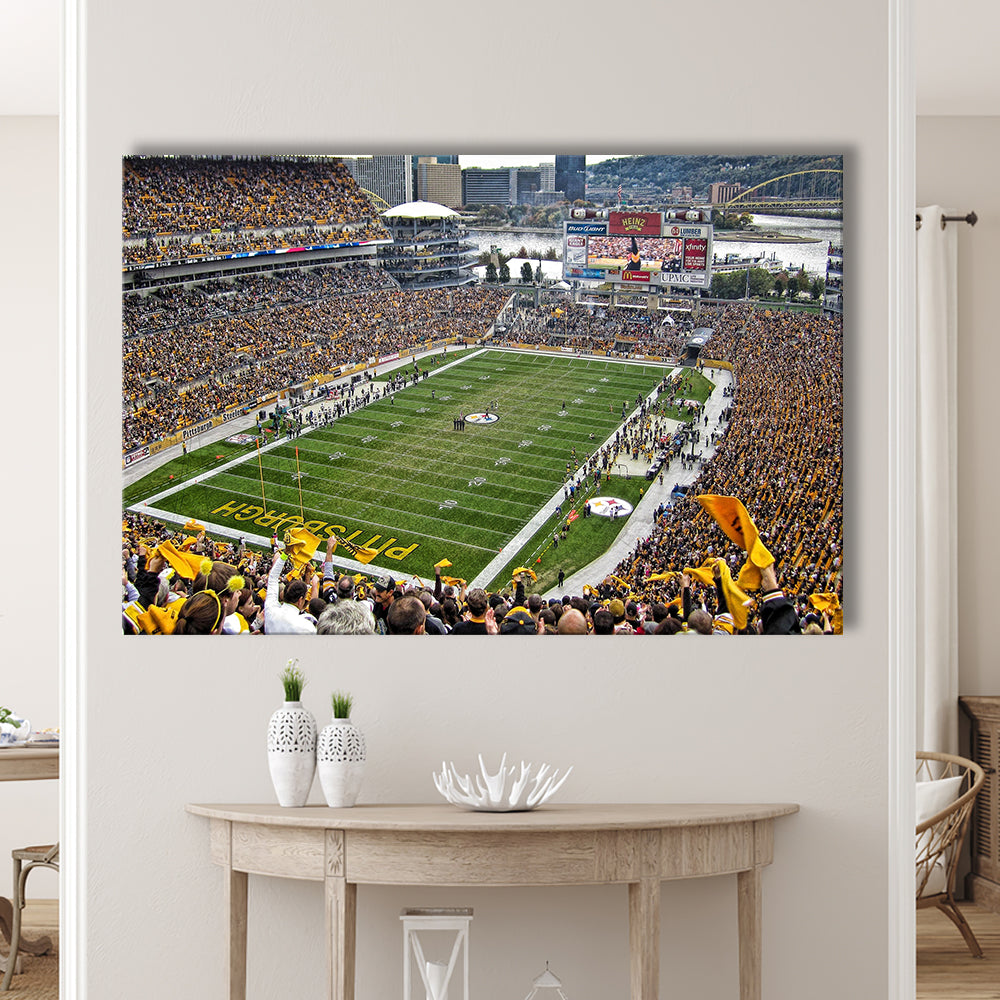 Heinz Field Pittsburgh Stadium, Stadium Canvas, Sport Art, Gift for him, Man Cave Decor, Art Print, Canvas Print Wall Art