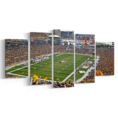 Heinz Field Pittsburgh Stadium, Stadium Canvas, Sport Art, Gift for him, 5 Panel, Large Canvas, Canvas Print Wall Art