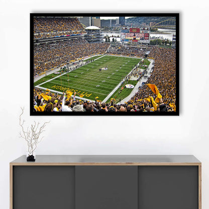 Heinz Field Pittsburgh Stadium, Stadium Canvas, Sport Art, Gift for him, Framed Art Print Wall Decor, Picture Framed