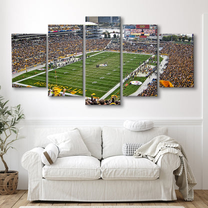 Heinz Field Pittsburgh Stadium, Stadium Canvas, Sport Art, Gift for him, 5 Panel, Large Canvas, Canvas Print Wall Art