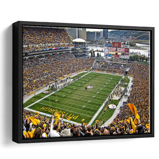 Heinz Field Pittsburgh Stadium, Stadium Canvas, Sport Art, Framed Canvas Print Wall Art, Floating Frame