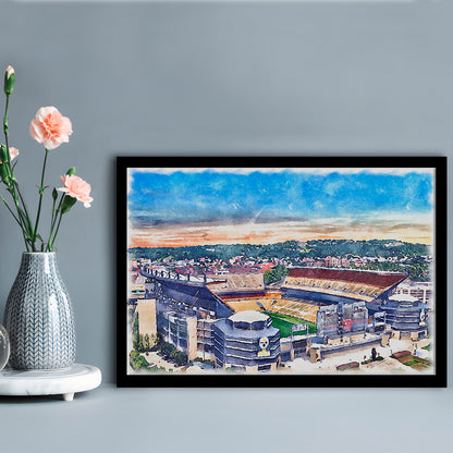 Heinz Field Print, Acrisure Painting Stadium Watercolor, Pennsylvania, Sport Gift Art, Framed Art Print Wall Decor