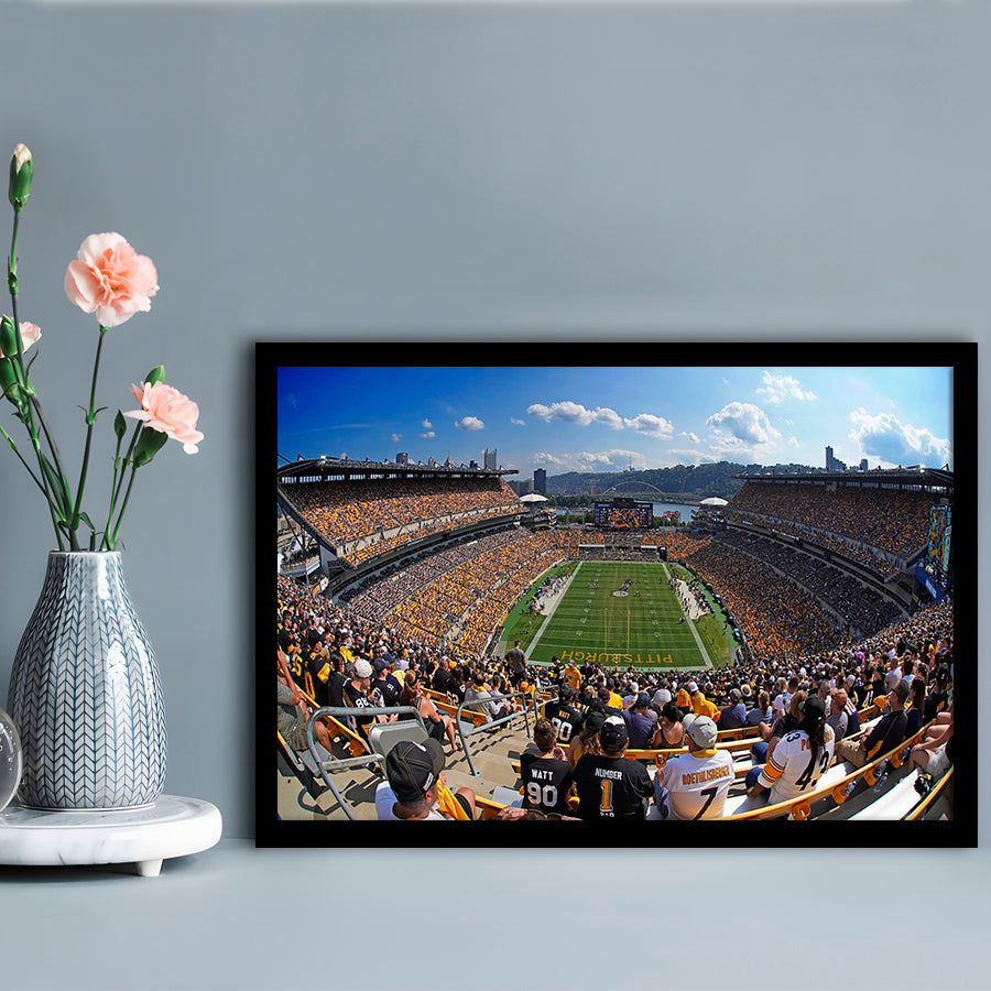 Heinz field Pittsburgh Steelers, Stadium Canvas, Sport Art, Gift for him, Framed Art Print Wall Decor, Picture Framed