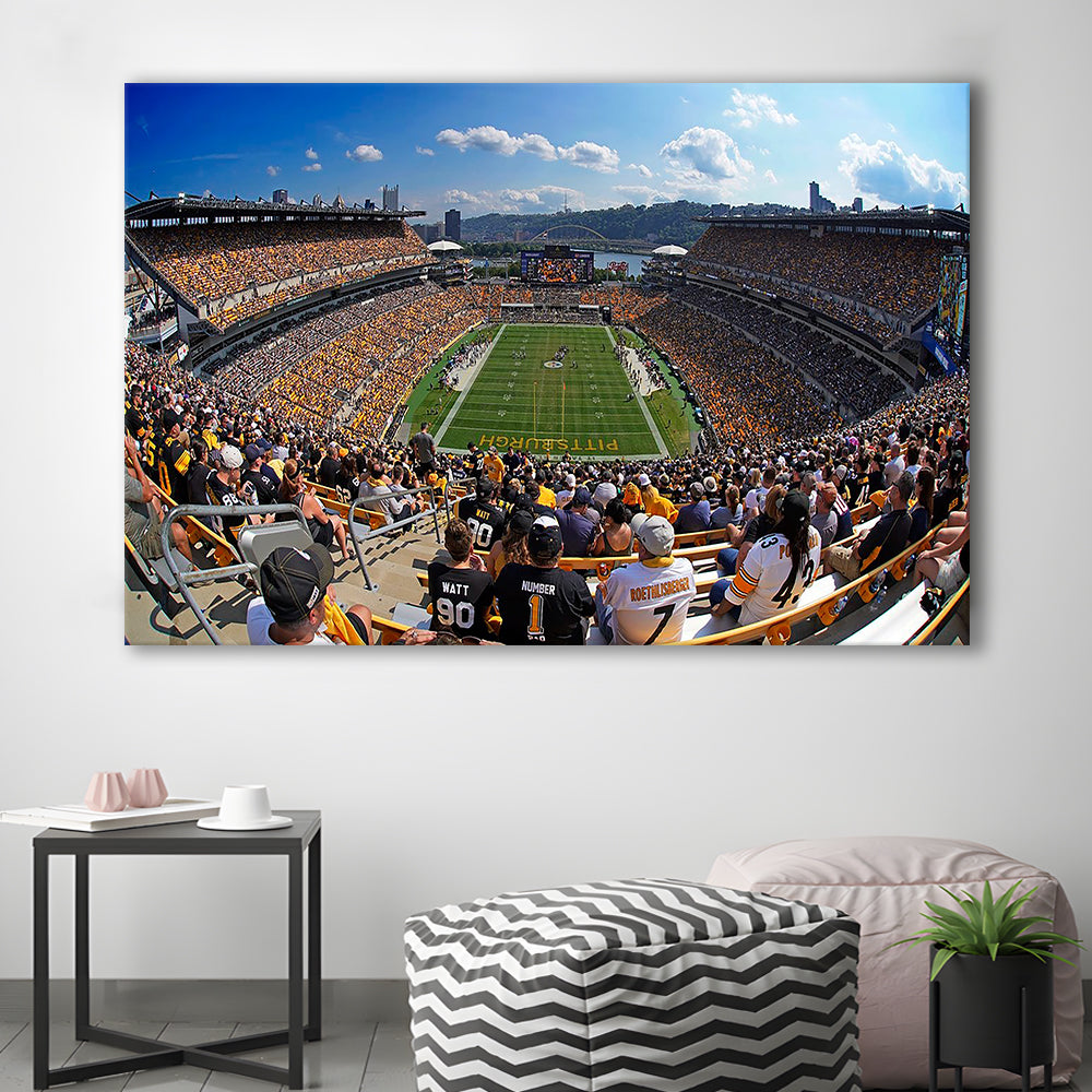 Heinz field Pittsburgh Steelers, Stadium Canvas, Sport Art, Gift for him, Man Cave Decor, Art Print, Canvas Print Wall Art