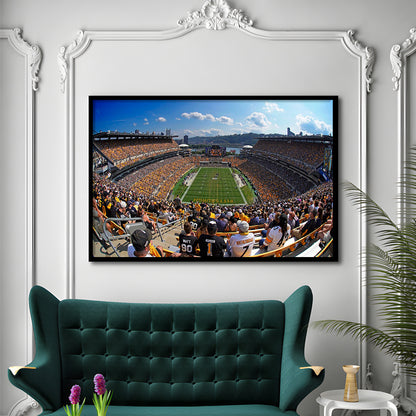 Heinz field Pittsburgh Steelers, Stadium Canvas, Sport Art, Gift for him, Framed Art Print Wall Decor, Picture Framed
