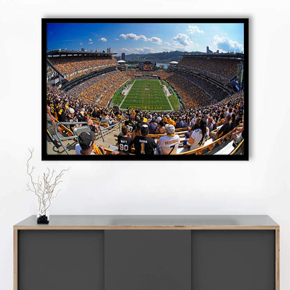 Heinz field Pittsburgh Steelers, Stadium Canvas, Sport Art, Gift for him, Framed Art Print Wall Decor, Picture Framed