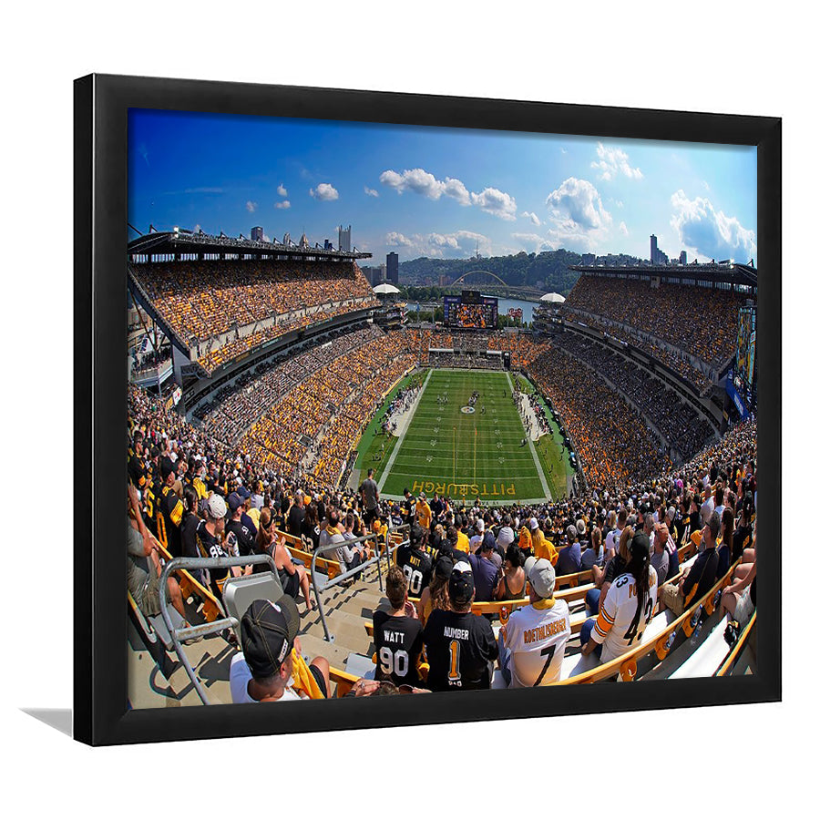 Heinz field Pittsburgh Steelers, Stadium Canvas, Sport Art, Gift for him, Framed Art Print Wall Decor, Picture Framed