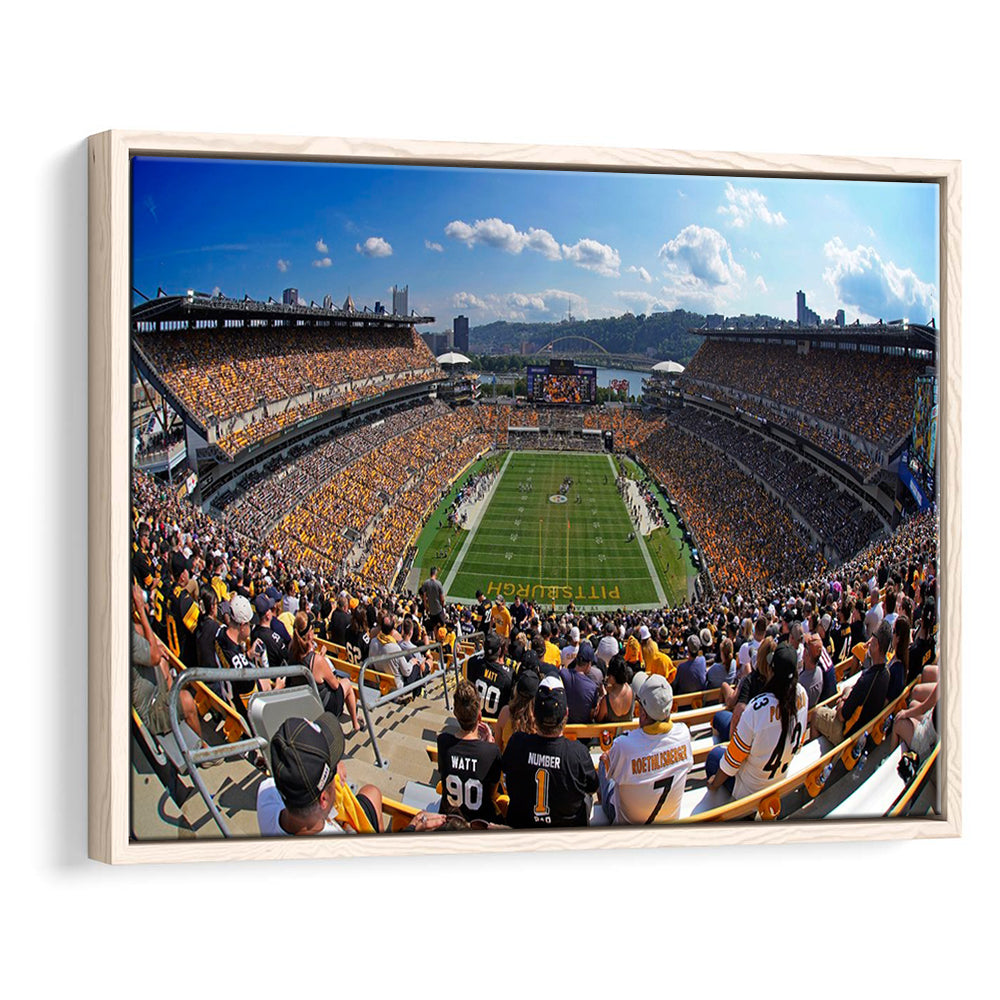 Heinz field Pittsburgh Steelers, Stadium Canvas, Sport Art, Framed Canvas Print Wall Art, Floating Frame